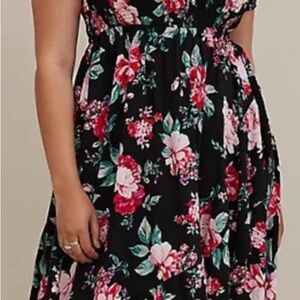 Torrid Black and Red Sleeveless Maxi Sundress